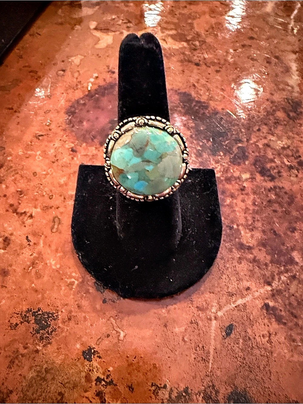 Barse Turquoise and Bronze 90Ring